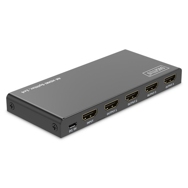 DIGITUS DS-55337 4 portos 4K/60Hz HDMI splitter DIGITUS DS-55337 4 portos 4K/60Hz HDMI splitter