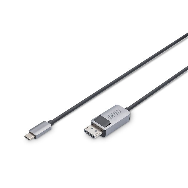 DIGITUS UHD 8K 30Hz kétirányú 1.4 DisplayPort - USB type-C kábel 1m