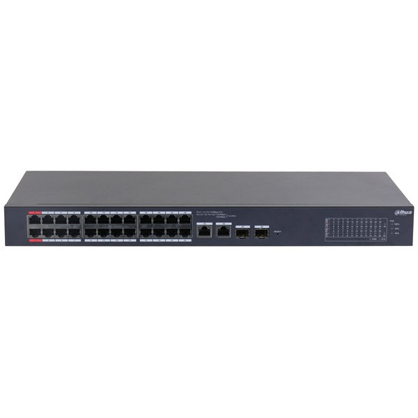 Dahua CS4226-24ET-375 24x10/100 Mbps PoE + 2x1 Gbps RJ-45/SFP Combo Uplink/375W/Cloud Managed PoE Switch