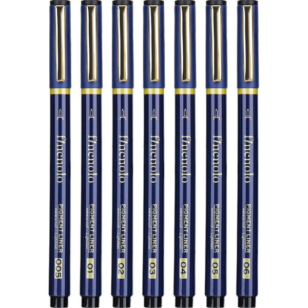 Deli Finenolo 7db/csomag fekete rajz-markerkészlet Deli Finenolo 7db/csomag fekete rajz-markerkészlet