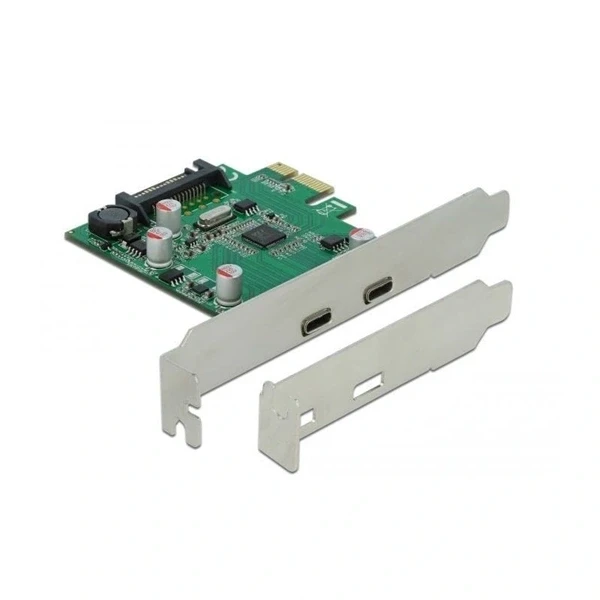 Delock 90493 PCI Express x1 kártya - 2 x külső SuperSpeed USB (USB 3.2 Gen 1) USB Type-C hüvely Delock 90493 PCI Express x1 kártya - 2 x külső SuperSpeed USB (USB 3.2 Gen 1) USB Type-C hüvely