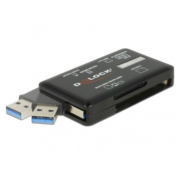 Delock 91758 CF/SD/Micro SD/MS/M2/xD memóriakártyákhoz USB 3.2 kártyaolvasó Delock 91758 CF/SD/Micro SD/MS/M2/xD memóriakártyákhoz USB 3.2 kártyaolvasó