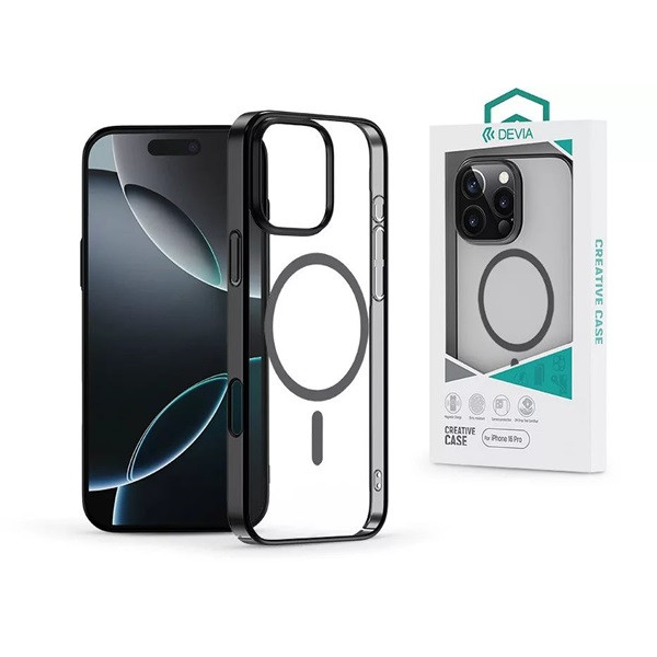 Devia ST116283 Glimmer Magnetic Series Apple iPhone 16 Pro fekete tok