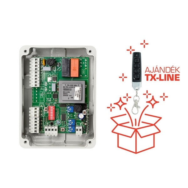 ECO-1 433Mhz univerzális vevővel/350W/egymotoros vezérlés + TX-LINE távadó ECO-1 433Mhz univerzális vevővel/350W/egymotoros vezérlés + TX-LINE távadó