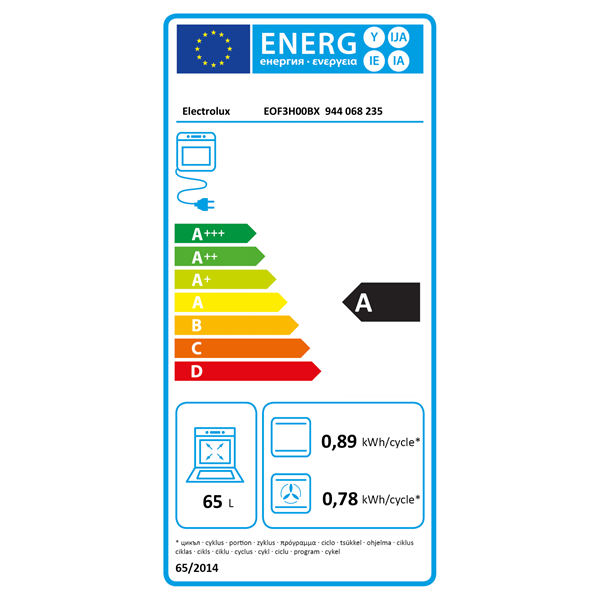 Electrolux EOF3H40BX inox beépíthető sütő Electrolux EOF3H40BX inox beépíthető sütő