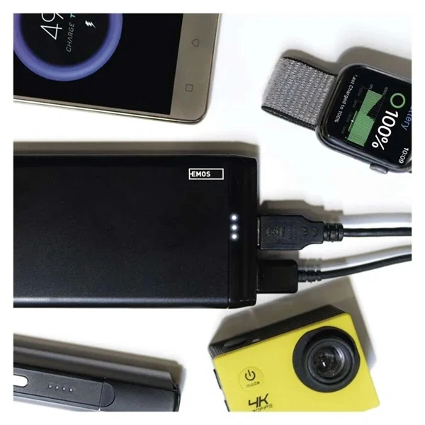 Emos B0526B ALPHA 10S, 10000 mAh, 10 W, fekete power bank
