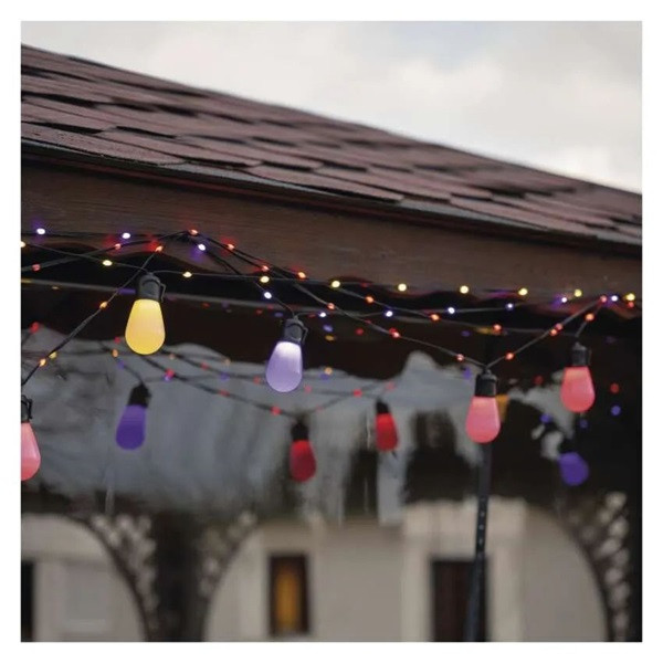 Emos GoSmart 15x parti izzók, 15 m, kültéri és beltéri, RGBIC WiFi LED fényfüzér