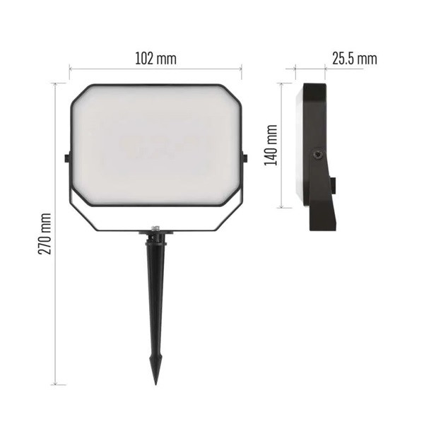 Emos GoSmart 3 darabos, 14 W, RGBIC dimmelhető, WiFi kültéri LED reflektor, kezdő készlet