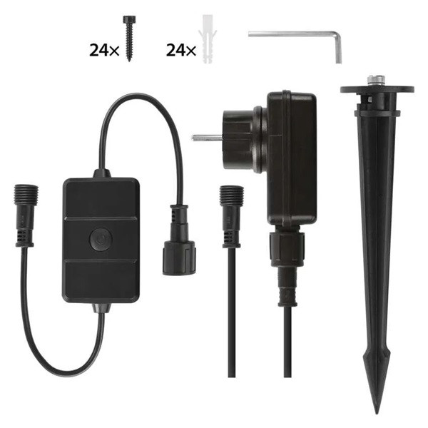 Emos GoSmart 3 darabos, 14 W, RGBIC dimmelhető, WiFi kültéri LED reflektor, kezdő készlet