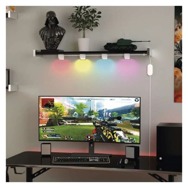 Emos GoSmart 85 cm-es lánc, 4 rész, 7 W, RGBIC+CCT, dimmelhető, WiFi LED reflektor