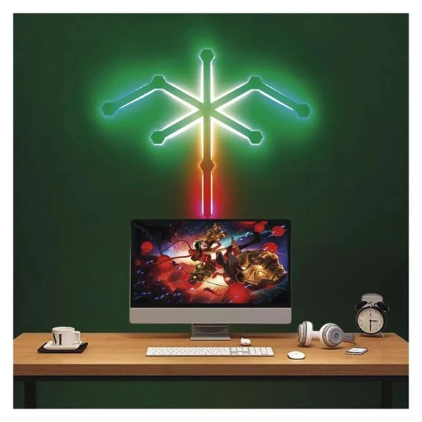 Emos GoSmart Lines fehér, 9 részből álló, 34 W, RGBIC dimmelhető, WiFi LED lámpa