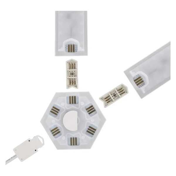 Emos GoSmart Lines fehér, 9 részből álló, 34 W, RGBIC dimmelhető, WiFi LED lámpa