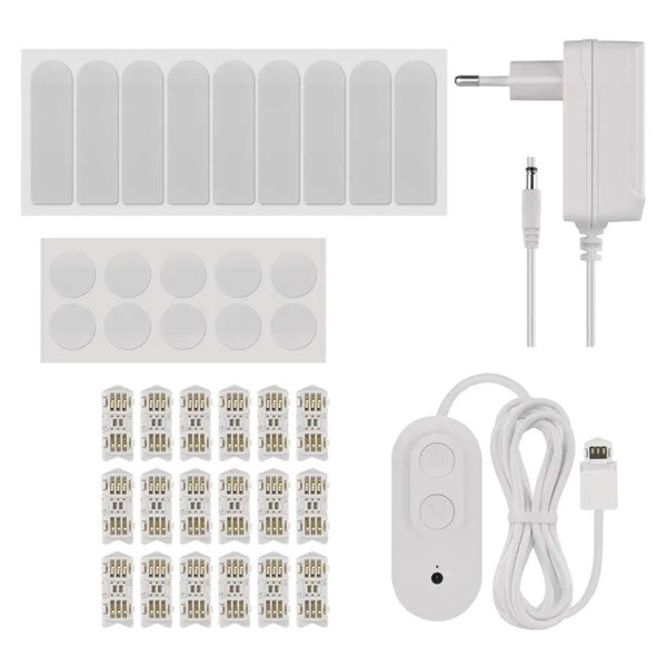 Emos GoSmart Lines fekete, 9 részből álló, 34 W, RGBIC dimmelhető, WiFi LED lámpa