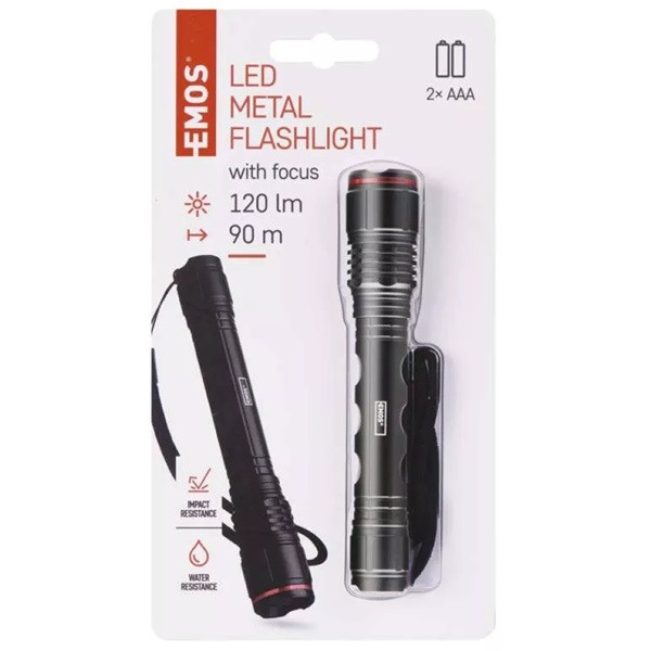 Emos P3113 120lm 2xAAA fókuszálható fém elemlámpa Emos P3113 120lm 2xAAA fókuszálható fém elemlámpa