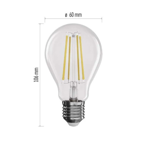 Emos ZF5254D E27/7,5W (75W)/1 055 lm/természetes fehér/dimmelhető Filament A60 LED izzó