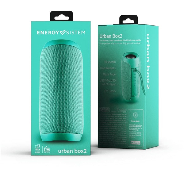 Energy Sistem EN 449330 Urban Box 2 Jade Bluetooth hangszóró Energy Sistem EN 449330 Urban Box 2 Jade Bluetooth hangszóró