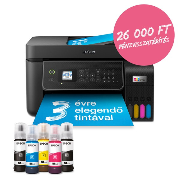 Epson Ecotank L5310 A4 MFP ADF Ethernet/WIFI színes multifunkciós tintasugaras nyomtató