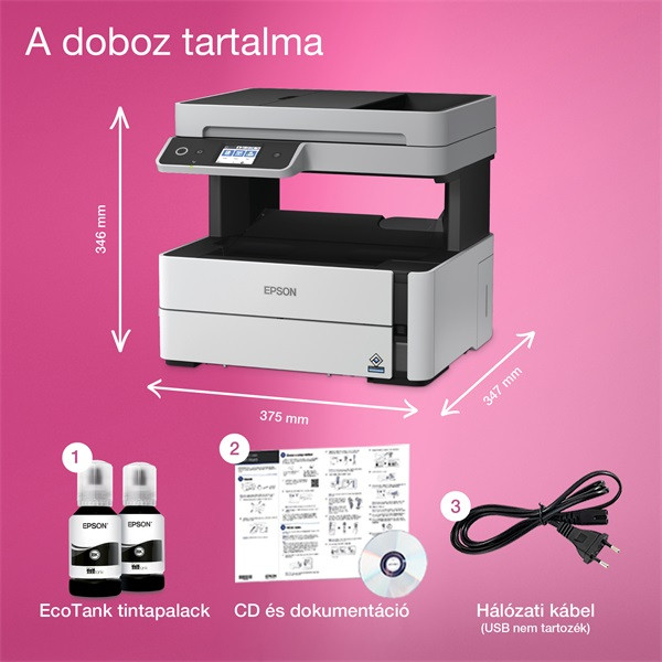 Epson EcoTank M3170 mono tintasugaras multifunkciós nyomtató