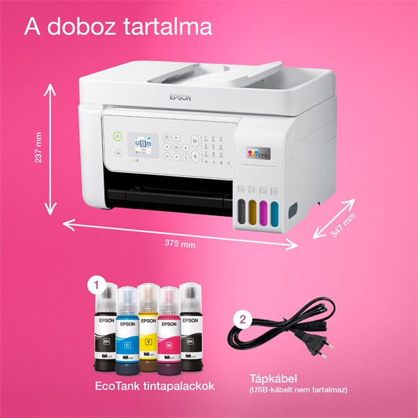 Epson Ecotank L5316 A4 MFP ADF Ethernet/WIFI színes multifunkciós tintasugaras nyomtató
