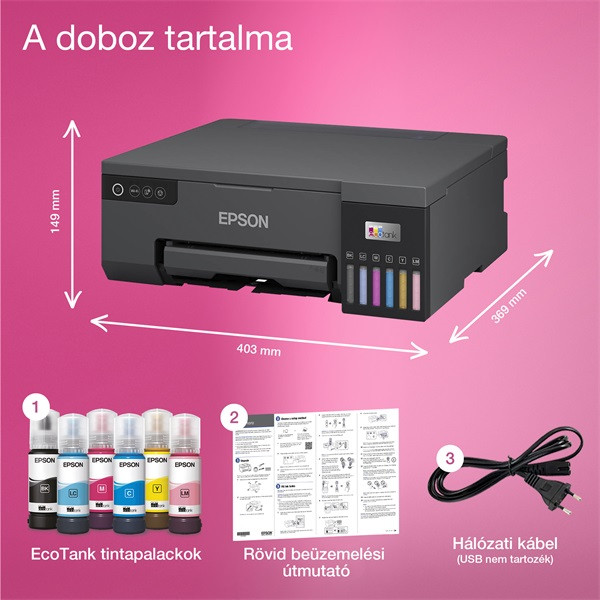 Epson Ecotank L8050 A4 színes tintasugaras multifunkciós nyomtató