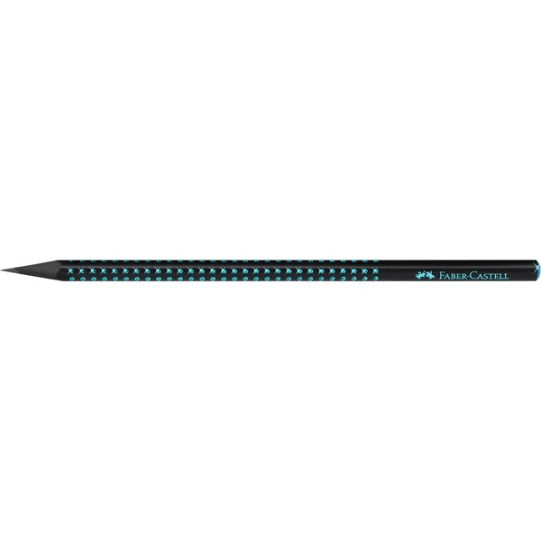 Faber-Castell Sparkle Midnight B háromszögletű fekete/óceánkék grafitceruza