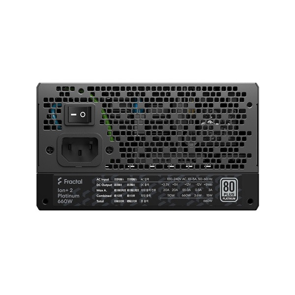 Fractal Design Ion+ 2 660W 80+ Platinum ventillátorral moduláris dobozos tápegység