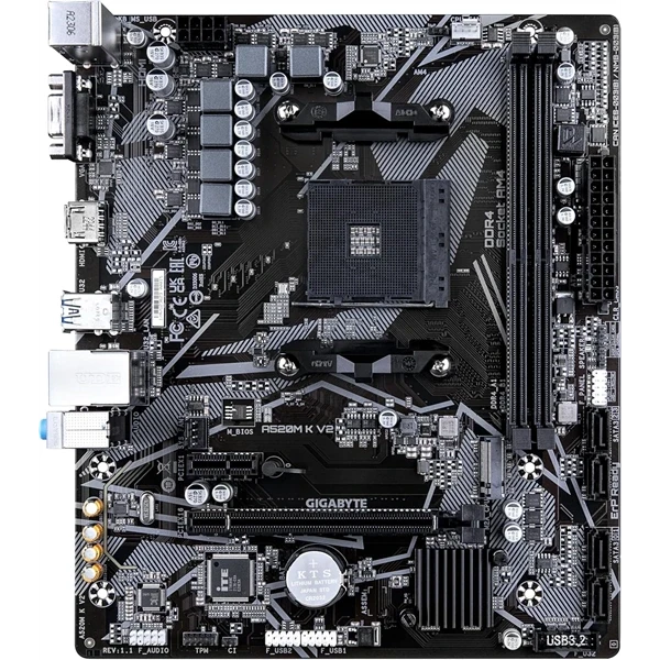 GIGABYTE Alaplap AM4 A520M K V2 AMD A520, mATX
