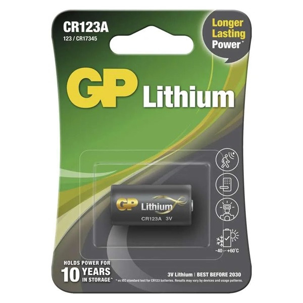 GP Lítium elem CR123A 1db/bliszter GP Lítium elem CR123A 1db/bliszter