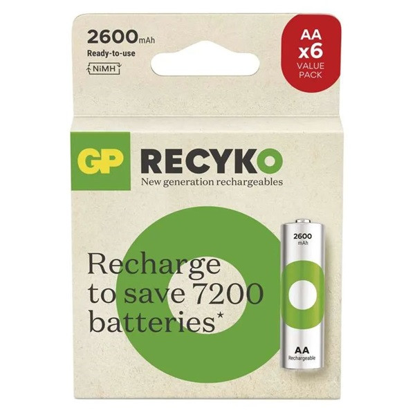 GP ReCyko NiMH Akkumulátor HR6 (AA) 2600mAh 6db GP ReCyko NiMH Akkumulátor HR6 (AA) 2600mAh 6db