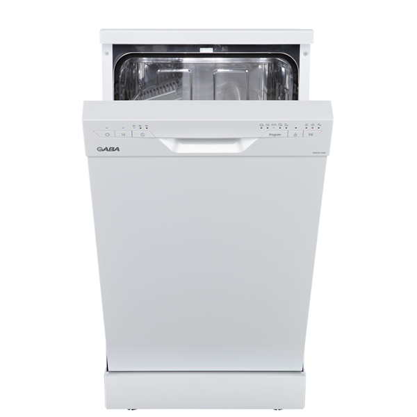 Gaba GMDW-45W fehér, programok száma: 5, szabadonálló, 10 terítékes mosogatógép
