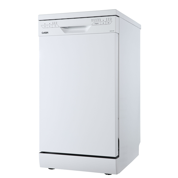 Gaba GMDW-45W fehér, programok száma: 5, szabadonálló, 10 terítékes mosogatógép