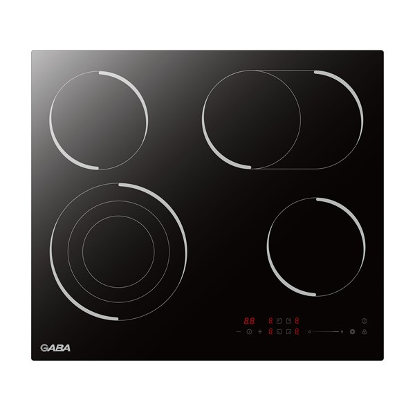 Gaba GMH-C-4TZS beépíthető, elektromos üvegkerámia, főzőzóna:4, beépíthető méret:56cm, főzőlap kerámia főzőlap