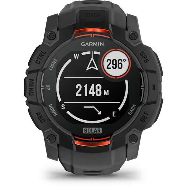 Garmin Instinct 3 fekete sötétszürke szíjjal okosóra