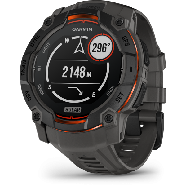 Garmin Instinct 3 fekete sötétszürke szíjjal okosóra