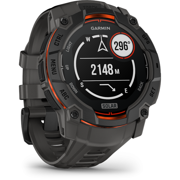 Garmin Instinct 3 fekete sötétszürke szíjjal okosóra