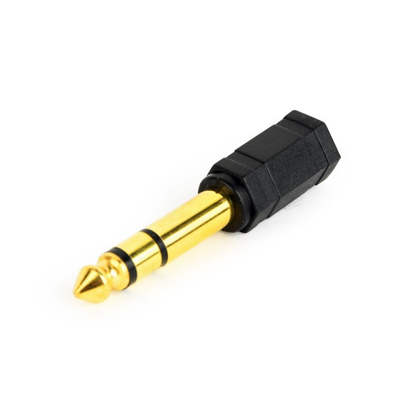 Gembird Jack stereo 6,3mm -> Jack stereo 3,5mm M/F adapter fekete