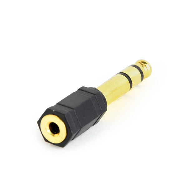 Gembird Jack stereo 6,3mm -> Jack stereo 3,5mm M/F adapter fekete