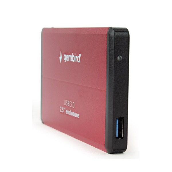 Gembird 2.5" USB3.0 SATA külső ház piros