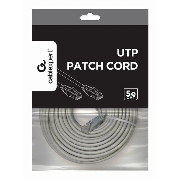 Gembird PP12-15M UTP RJ45 CAT5e UTP M/M 15m szürke adatkábel