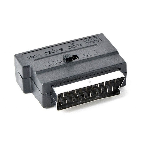 Gembird Scart -> 3db RCA S-Video M/F adapter fekete