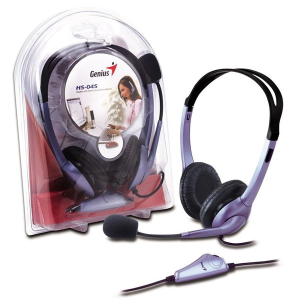 Genius HS-04S mikrofonos single Jack PC fekete headset Genius HS-04S mikrofonos single Jack PC fekete headset