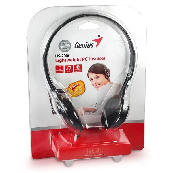 Genius HS-200C dual jack fekete headset Genius HS-200C dual jack fekete headset
