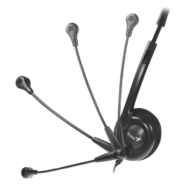 Genius HS-200C fekete vezetékes mikrofonos fejhallgató