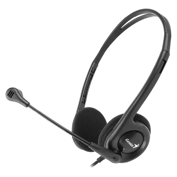 Genius HS-200C fekete vezetékes mikrofonos fejhallgató