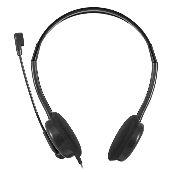 Genius HS-200C fekete vezetékes mikrofonos fejhallgató