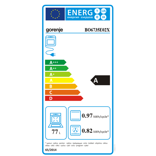 Gorenje BO6735E02X inox beépíthető sütő