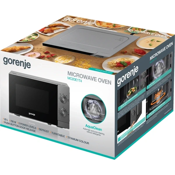 Gorenje MO20E1T4 szürke mikrohullámú sütő