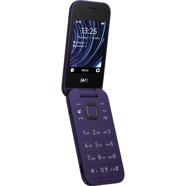 HMD 2660 FLIP 4G TA-1711 2,8" DualSIM lila mobiltelefon