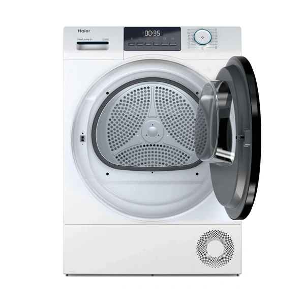 Haier HD80-E929E-S fehér-fekete, 8kg, hőszivattyús szárítógép