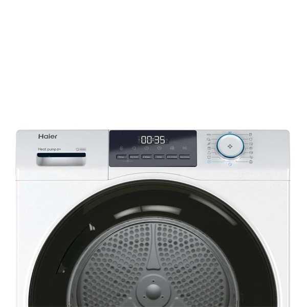 Haier HD80-E929E-S fehér-fekete, 8kg, hőszivattyús szárítógép